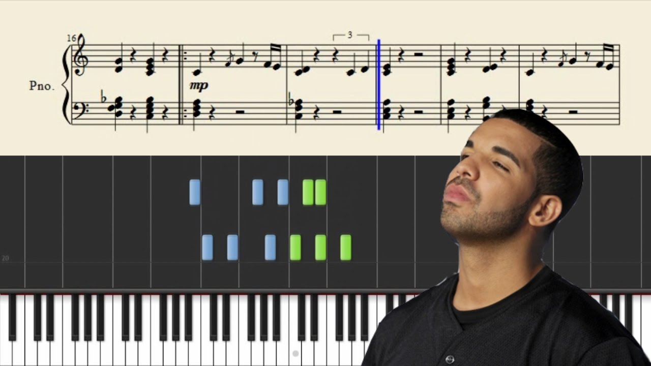 Drake Fake Love Easy Piano Tutorial Sheets - 
