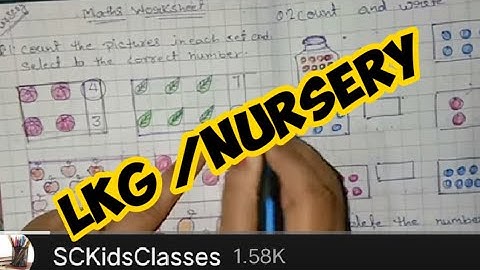 Nursery MATHS worksheet| Nursery|| Maths worksheet| Daily revision sheet |@sckidsclasses