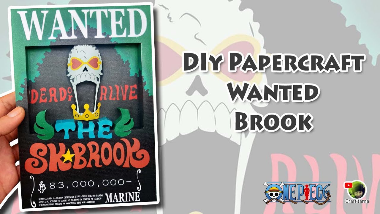 How to make Papercraft Wanted brook - One Piece - YouTube
