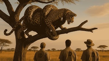 Saving a Leopard from a Giant Python in the African Savanna | Wildlife Rescue