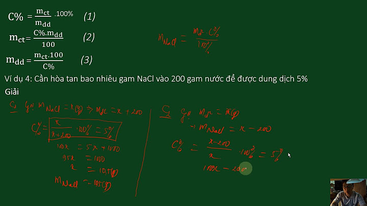 Nồng độ của dung dịch là gì