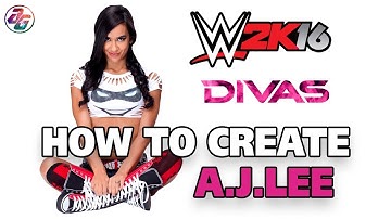 WWE 2K16 Custom creation AJ LEE (without Custom Logo)