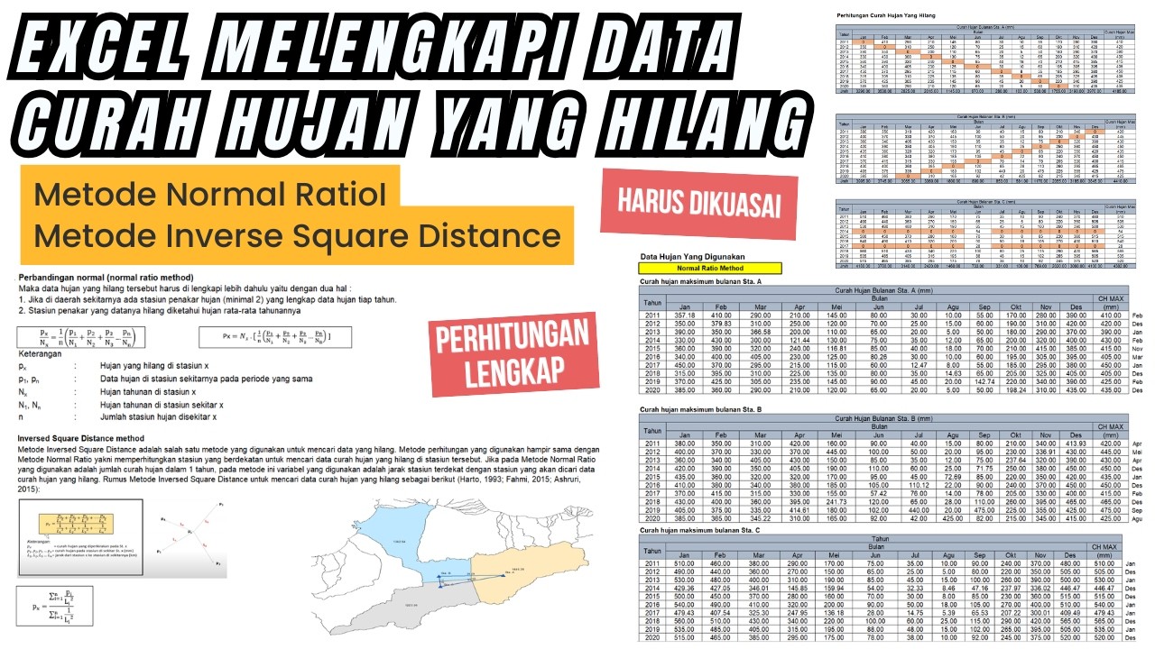Metode Normal Melengkapi Data Curah Hujan Yang Hilang Metode Normal Ratio dan Metode ...