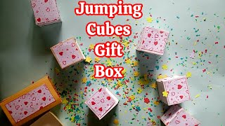 How to make jumping cubes gift box#diy#popup cubes