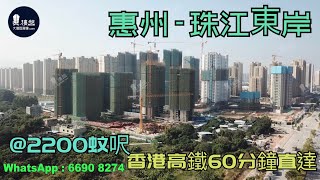 珠江東岸_惠州|@2200蚊呎|香港高鐵60分鐘直達|香港銀行按揭(實景航拍) 2021