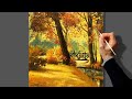 Autumn Landscape / Acrylic & Oil Painting / Easy Drawing for Beginners / Abstract Art Relaxing video