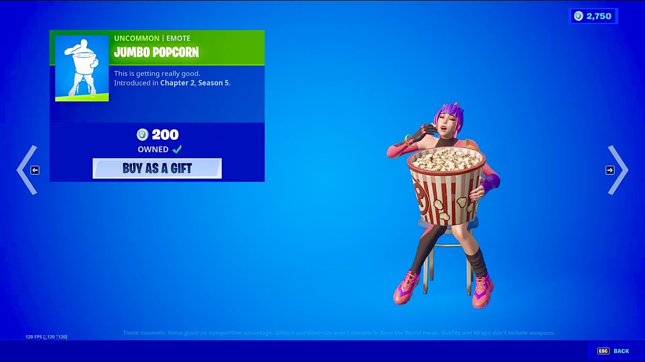 JUMBO POPCORN Fortnite Emote