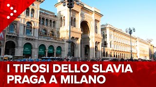 LIVE I tifosi dello Slavia Praga a Milano: diretta video
