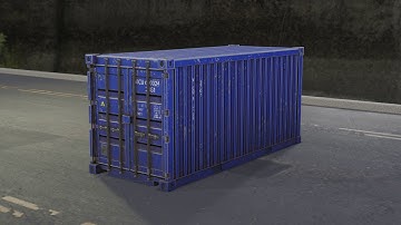 Preview Low-poly 3D-model container