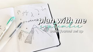 PLAN WITH ME | September bullet journal set up 🏔