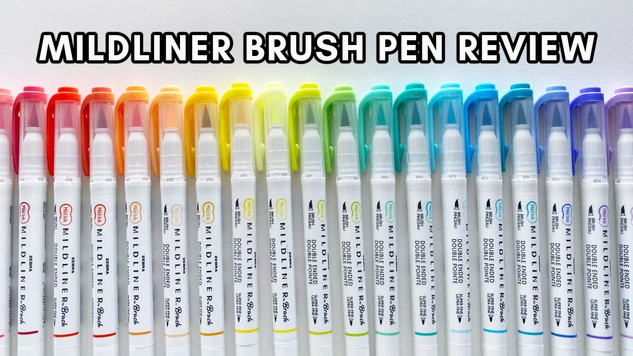 Mildliner Brush Pen Review - Mildliner set of 25 - Full Honest Review 