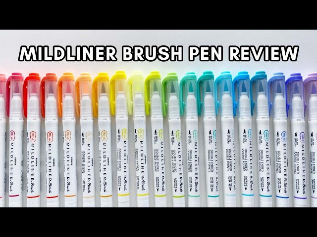 Review & Swatch Zebra Mildliner Brush Pen 🖊 Brush pen for beginner 💓 