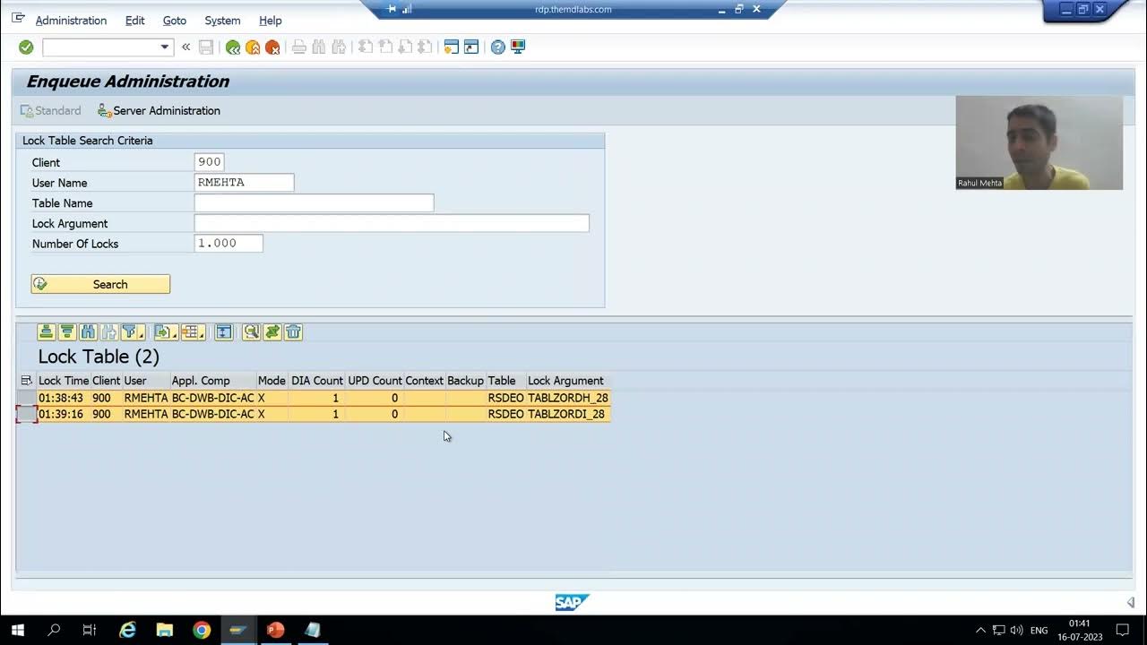 49 ABAP Dictionary Lock Objects Lock Entries YouTube