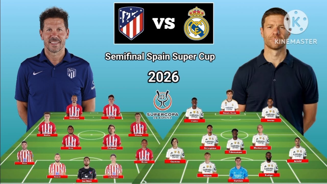 Head To Head Line Up Atletico Madrid vs Real Madrid Semifinal Spain ...