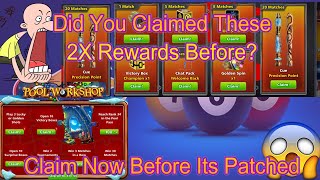 Welcome Back Bonus 2X Rewards + Pool Workshop Quest Rewards For Loyal players 8bp backup