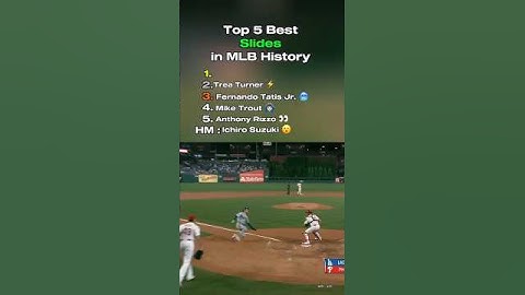 Top 5 Best Slides in MLB History ⚾🔥 #mlb #baseball #ranking #shorts