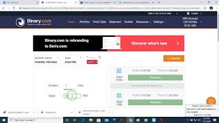 Binary.com Robot even/odd Fully Automated
