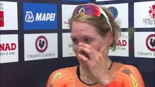 Ellen Van Dijk after winning the Elite Individual Time Trial - 2013 RWC