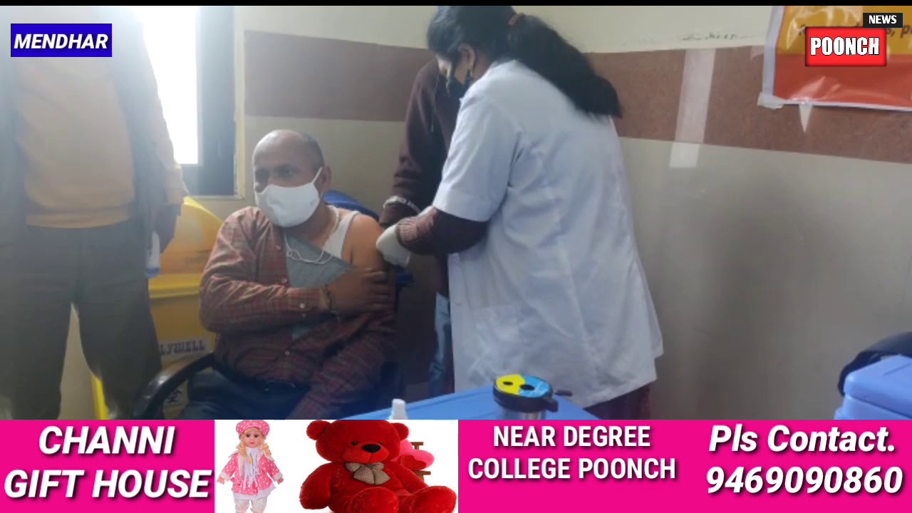 POONCH NEWS. 55 Front line workers inoculated with Covid vaccine in SDH Mendhar.Distt.Poonch
