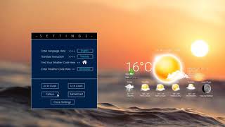 Realistic Weather Forecast 5 Rainmeter Skin screenshot 2