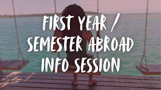 FSU First Year/Semester Abroad Info Session