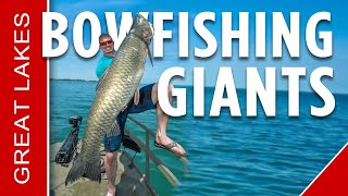 BOWFISHING GIANTS in Public Water! | Arrow cam footage! |