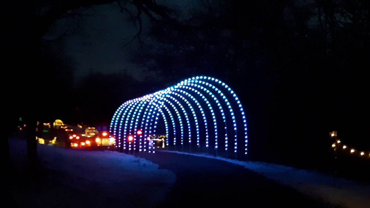 Christmas light display Hickory Hills Park Iowa YouTube