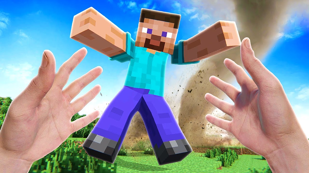 Throwing MINECRAFT Steve Into a Tornado - Bonelab VR Mods - YouTube