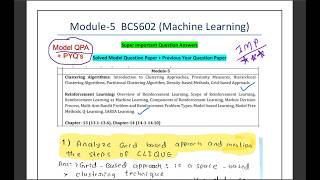 Famous BCS602 Module-5 ML | PYQ & MQP Important Problems Solved 🔥 VTU Exam Preparation #bcs602 #vtu Net Worth