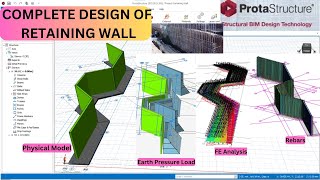 STRUCTURAL CANTILEVER RETAINING WALL ANALYSIS AND DESIGN IN CIVIL ENGINEERING #CAD screenshot 5