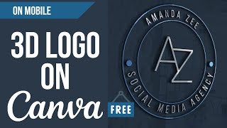Shapes and Text CIRCLE 3D Logo on Mobile using Canva Free & Photopea