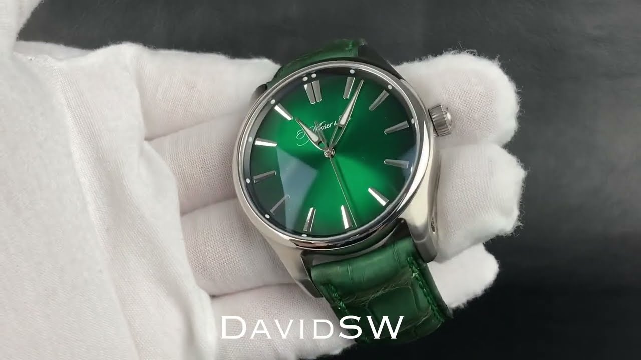 H. Moser & Cie Pioneer Centre Seconds with Green Dial - DavidSW
