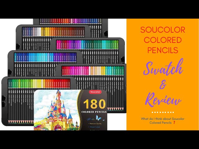 SOUCOLOR Colored Pencils Swatch & Review💛 What I think about