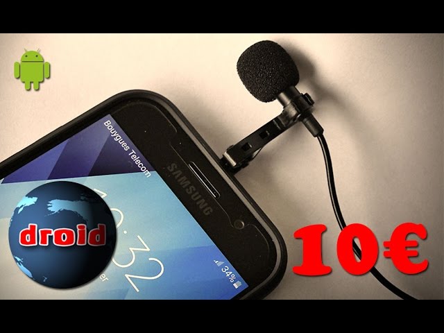 Test micro cravate téléphone Android à 10€ enregistrer voix et
