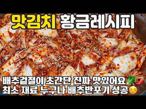 배추겉절이 황금레시피 40분 완성