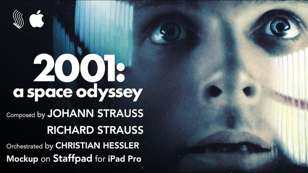 2001:A Space Odyssey: Zarathustra & Blue Danube Mockup Video on Staffpad (STRAUSS)