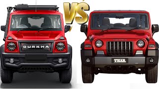 2024 Force Gurkha vs Mahindra Thar Comparison #gurkha #thar