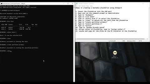 Create Bootable USB Drive using Diskpart