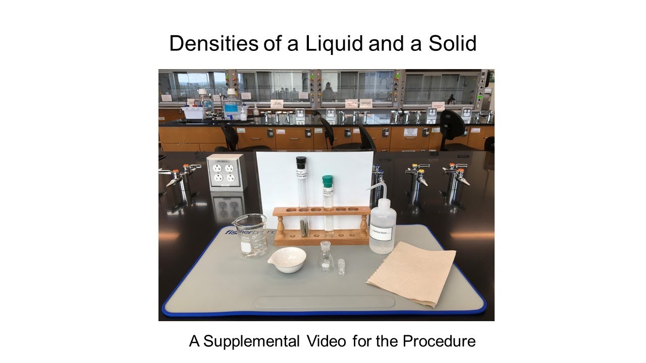 Procedure Video for Densities of a Liquid and a Solid YouTube