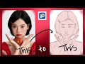 How to draw outline from the reference?(TIMELAPSE)