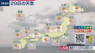 ９月29日の天気