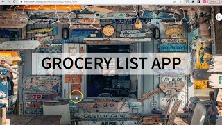 Grocery List App: Video III (Database Operations w/SQLite) Profile