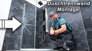 Duschtrennwand montieren / Duschabtrennung (Montageanleitung Duschkabine Glas)