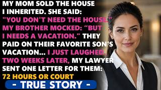 My Mom Sold the House I Inherited for My Brother's Vacation—Then My Lawyer Gave Them 72 Hours
