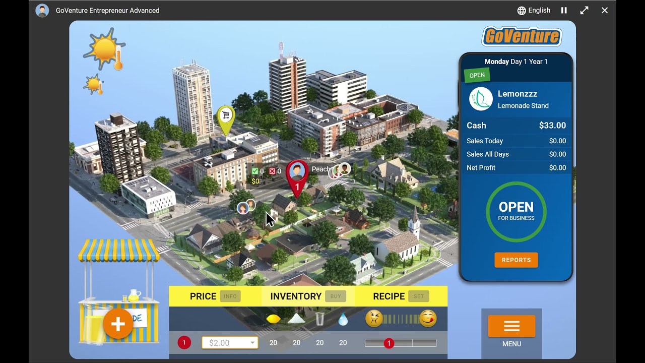 GoVenture Entrepreneur Lemonade Stand Demo YouTube