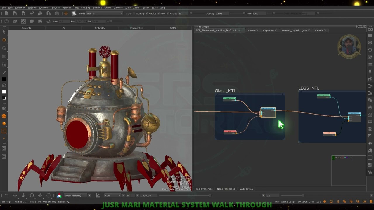 EP 9 SteampunkModel_ From Maya Modeling to Houdini Rendering_01_TEX