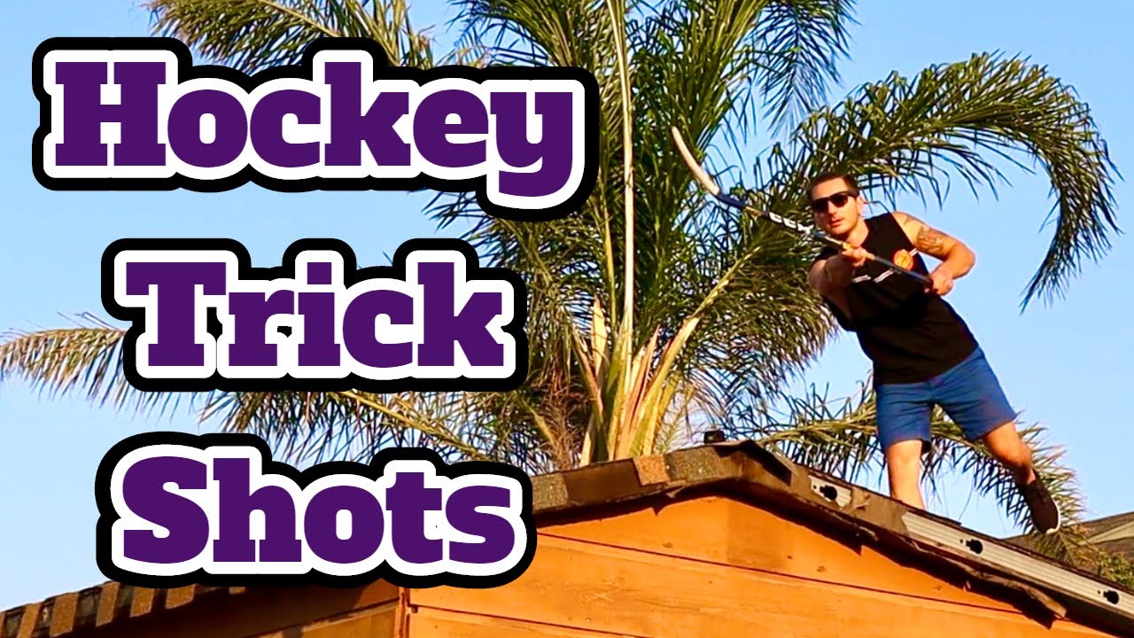 Crazy Hockey Trick Shots From Home YouTube