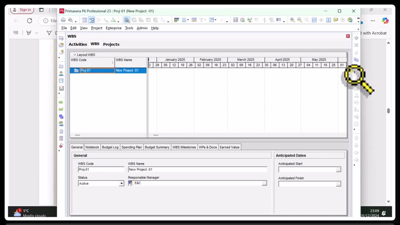 How to create a WBS in Primavera P6
