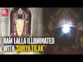 Ram Lalla  Illuminated With 'Surya Tilak' On The Occasion Of Navami At Shri Ram Janmabhoomi Temple