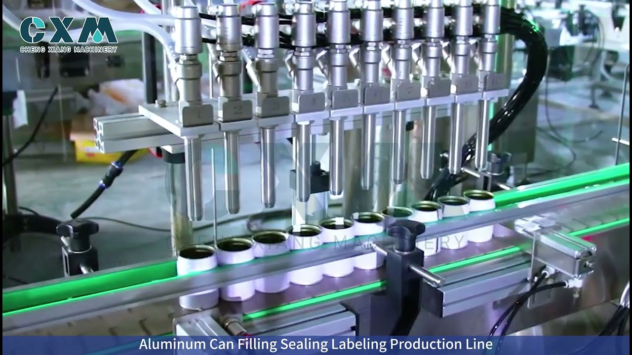 Aluminum Can Filling Sealing Labeling Production Line 